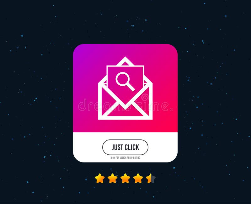 Mail search icon. Envelope symbol. Message sign. Vector vector illustration Mail search icon. Envelope symbol. Message sign. Vector vector illustration