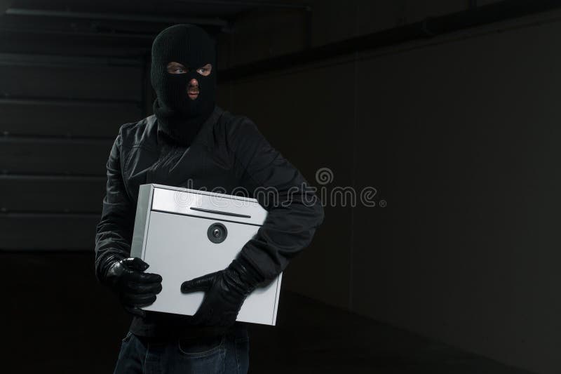 Mail thief stock image. Image of black, mobster, burglar 26086063