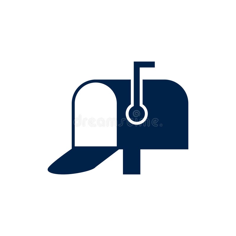 Mailbox Icon Logo Vector Design Illustration, Isolated on White