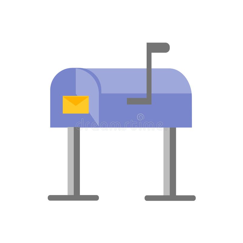 Mailbox Icon Vector Sign and Symbol Isolated on White Background