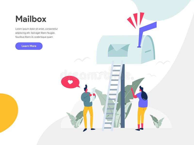 Mailbox Illustration Concept. Modern flat design concept of web page design for website and mobile website.Vector illustration EPS stock illustration Mailbox Illustration Concept. Modern flat design concept of web page design for website and mobile website.Vector illustration EPS stock illustration