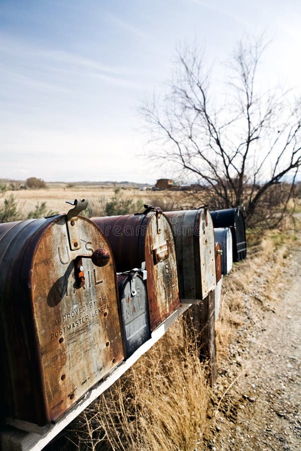 Mailboxes in midwest usa