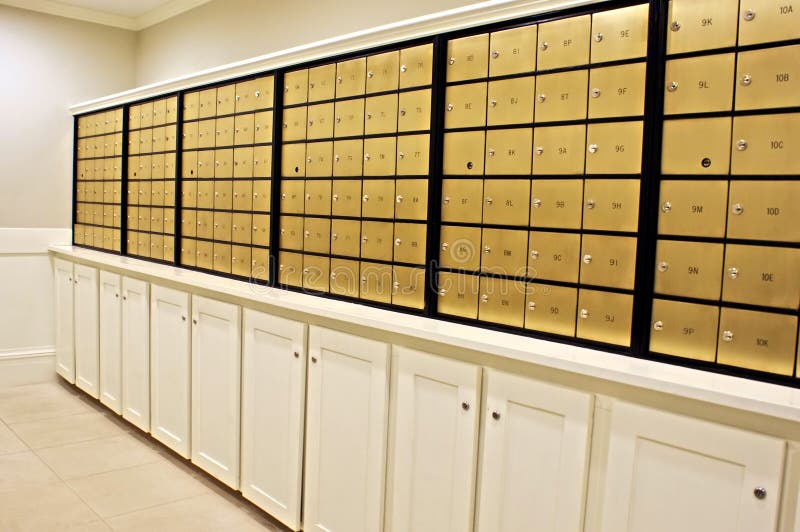 Mailroom stock photo. Image of shiny, mailboxes, apartment 7972282