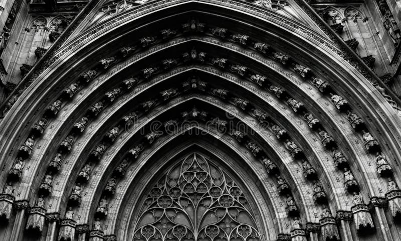 Main Arcade on the Cathedral Stock Image - Image of window, arcade ...
