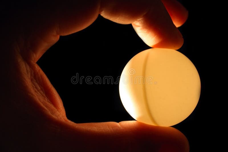 Main avec le ping-pong photos stock Main avec le ping-pong photos stock