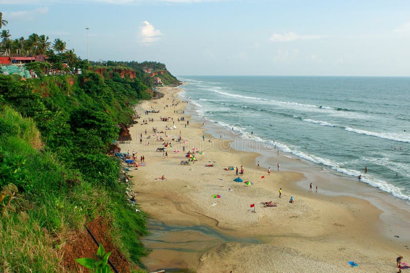 Main Beach Varkala Kerala India Stock Photos Free & RoyaltyFree