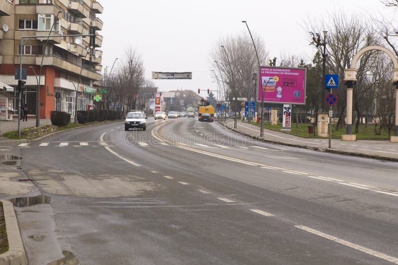 Light Traffic on 1 Decembrie 1918 Boulevard Editorial Photo Image of