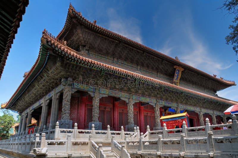 Main Building of Confucius Temple in Qufu royalty free stock photography