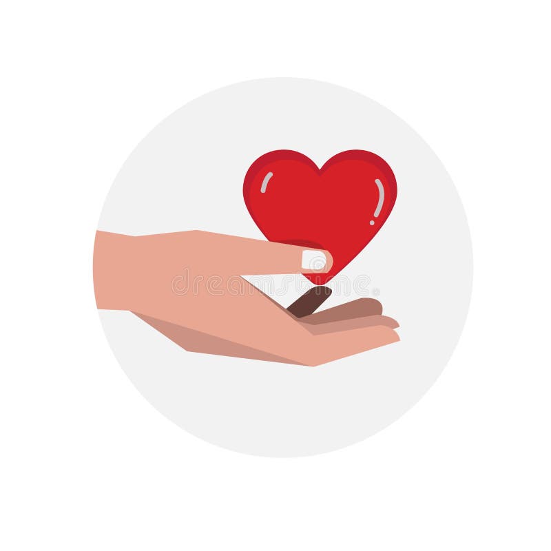Main donnant le coeur - illustration stock Main donnant le coeur - illustration stock