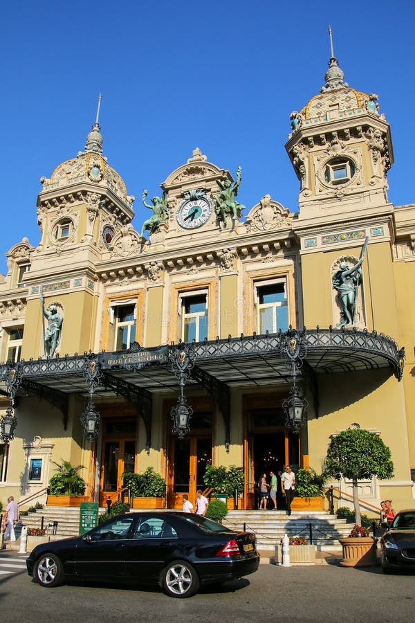 Main Entrance of Monte Carlo Casino in Monaco. Editorial Photography