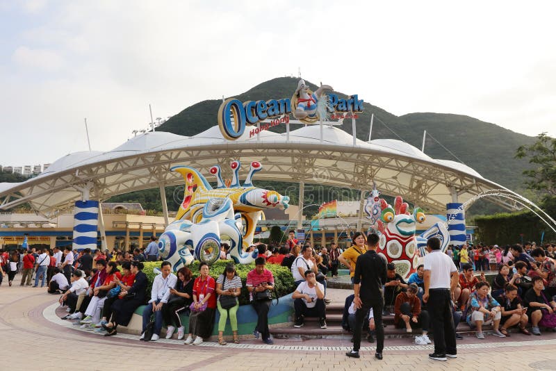 Main Entrance of Ocean Park Hong Kong Editorial Stock Photo Image of
