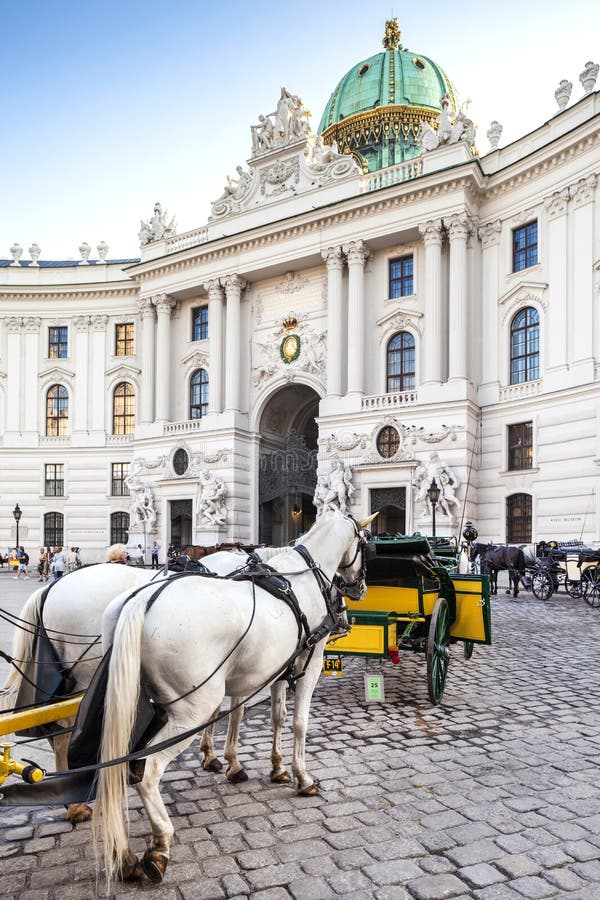 Main entrance to Hofburg palace in Vienna, Austria.