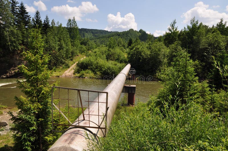 The main gas pipeline of a high pressure.