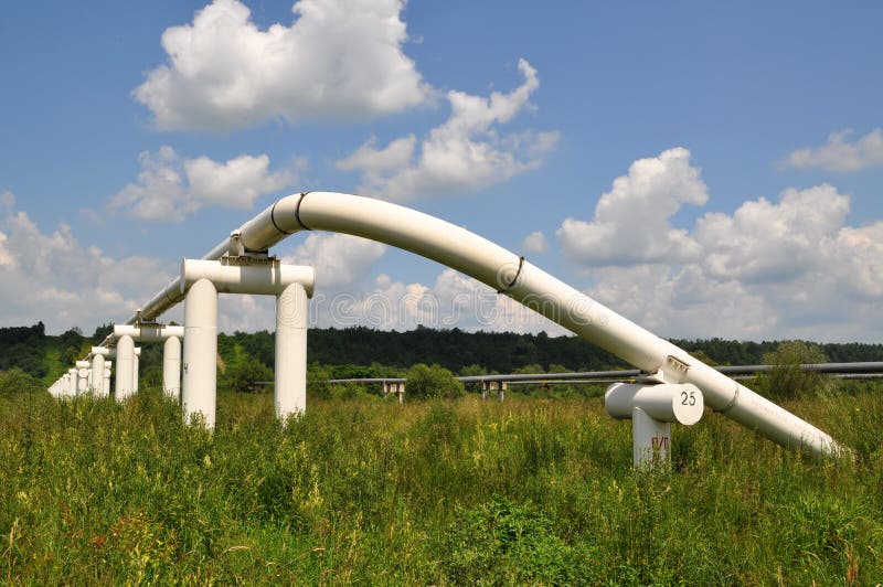 The main oil pipeline of a high pressure.