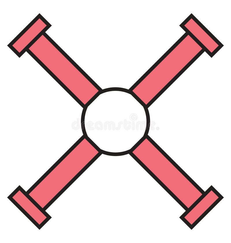 Main pipeline Outline and Filled Isolated Icon that can be easily edited or modified stock illustration