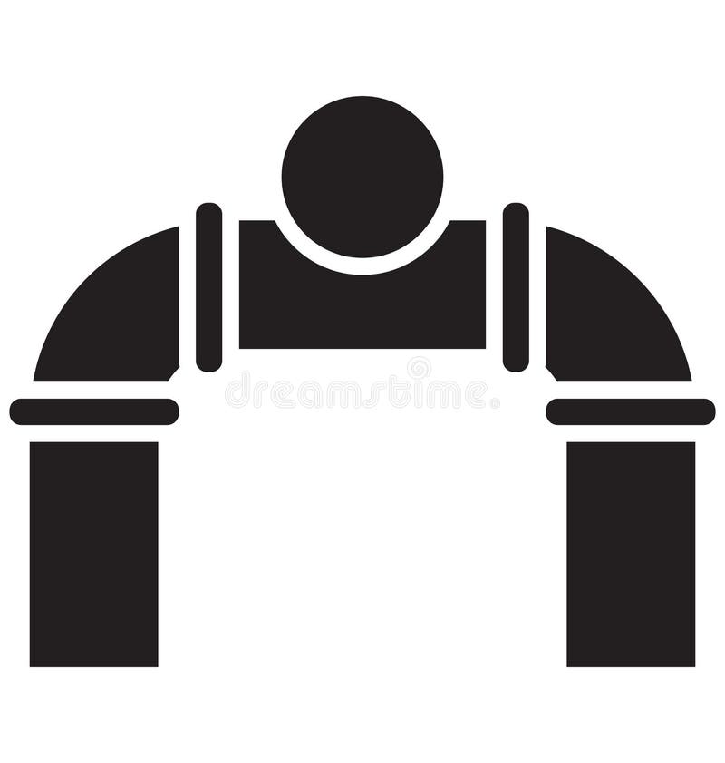 Main pipeline, pipe valve Isolated Vector Icon can be easily modified or edit vector illustration