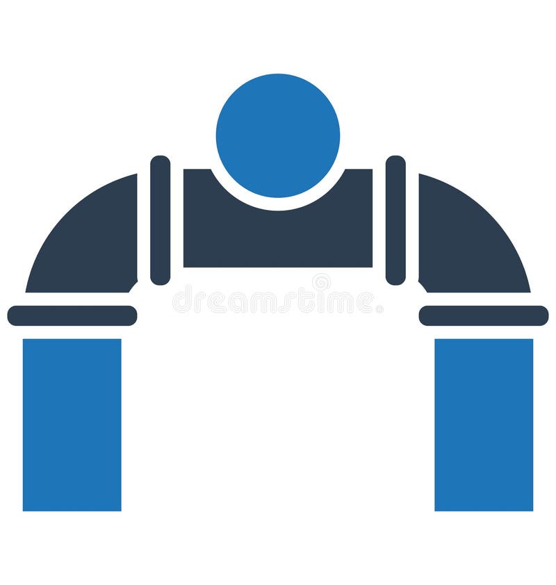 Main pipeline, pipe valve Isolated Vector Icon can be easily modified or edit vector illustration