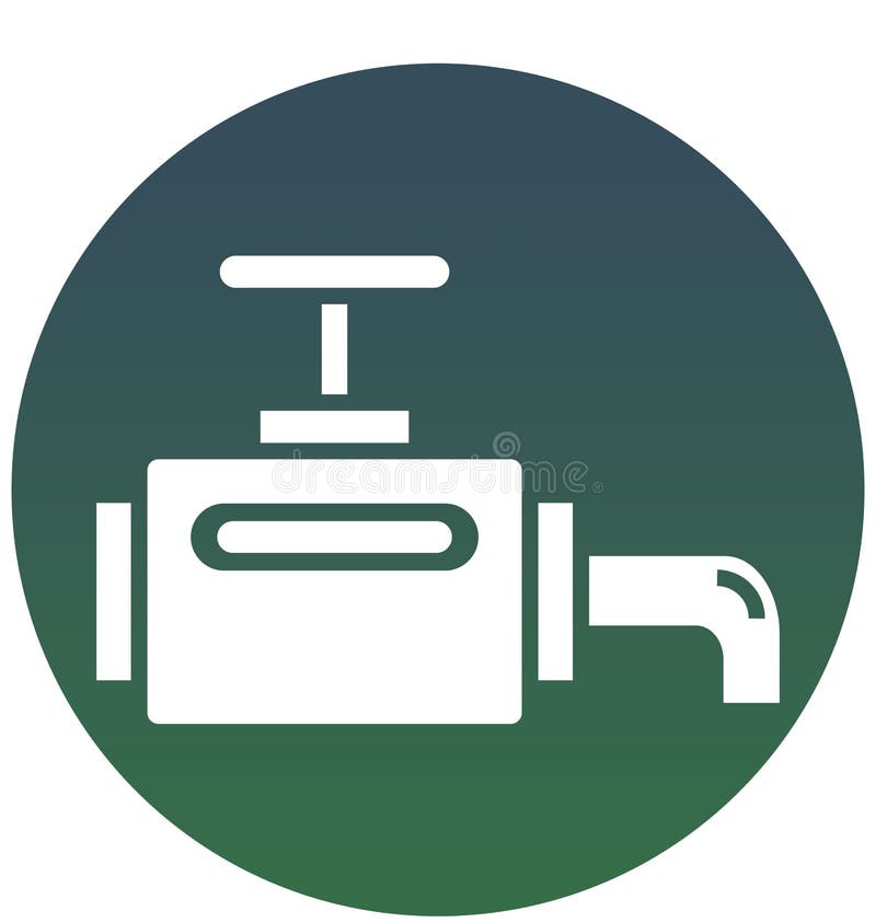 Main pipeline, pipe valve Isolated Vector Icon can be easily modified or edit royalty free illustration