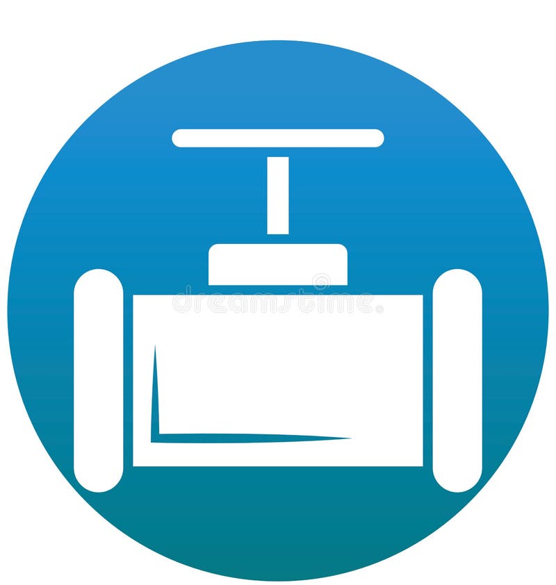 Main pipeline, pipe valve, Vector Icon can be easily modified or edit stock illustration