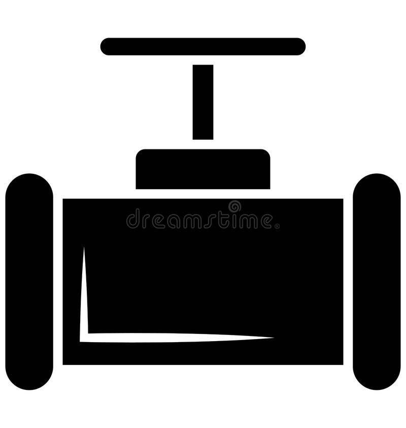 Main pipeline, pipe valve, Vector Icon can be easily modified or edit stock illustration