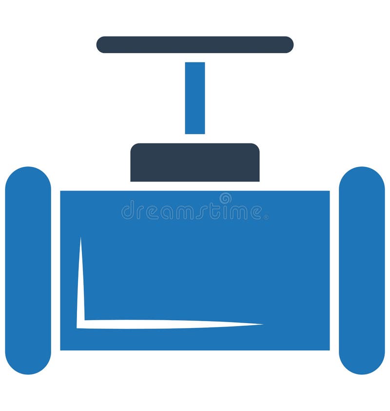 Main pipeline, pipe valve, Vector Icon can be easily modified or edit royalty free illustration