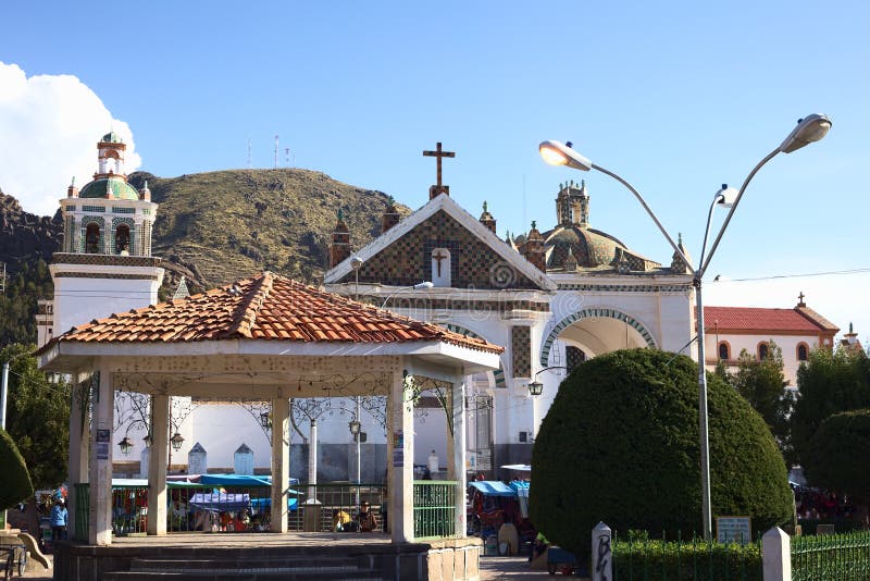 Main Square and Basilica in Copacabana, Bolivia