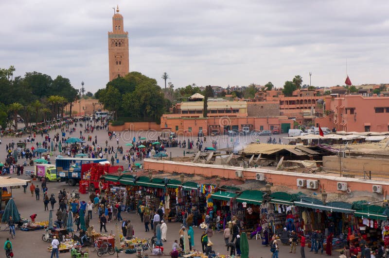 Main Square In Marrakech, Morocco Editorial Stock Photo - Image of
