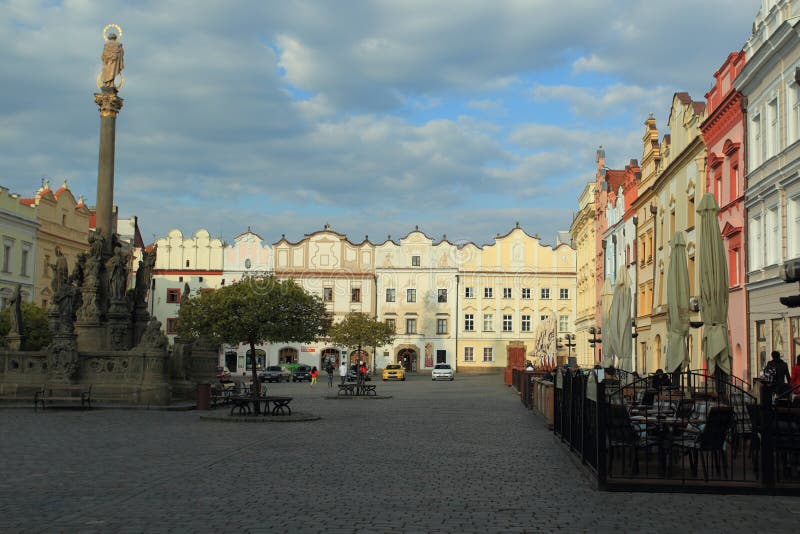 Main square in Pardubice royalty free stock images