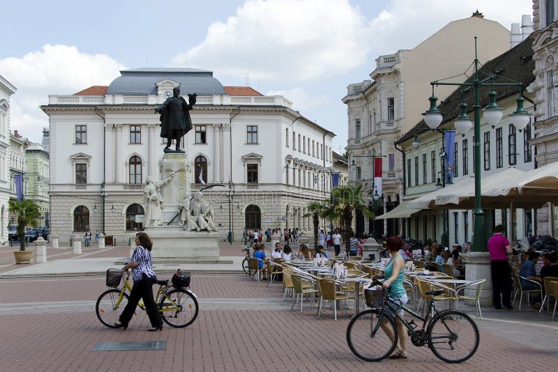 Main Square of Szeged, Hungary stock photography