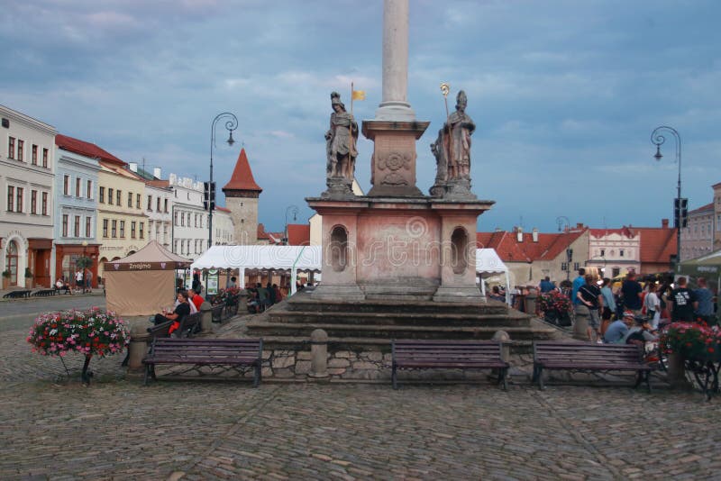 Main square in Znojmo royalty free stock photos