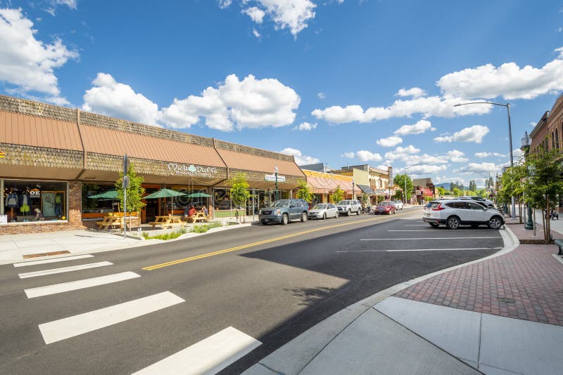 The main street through the town of Sandpoint, Idaho, on the northern part of the Idaho panhandle, USA stock images The main street through the town of Sandpoint, Idaho, on the northern part of the Idaho panhandle, USA stock images