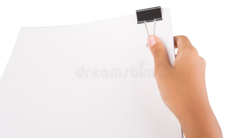 Main tenant l'agrafe et le livre blanc III de reliure images stock Main tenant l'agrafe et le livre blanc III de reliure images stock