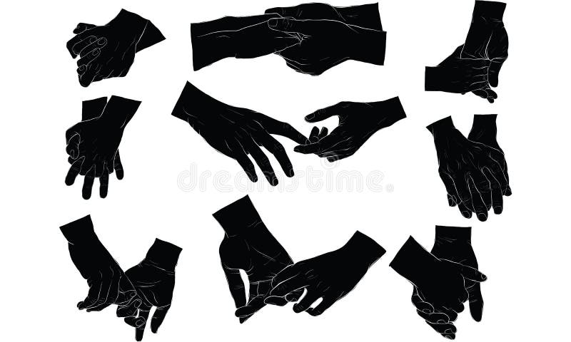 Main tenant la main ensemble illustration libre de droits Main tenant la main ensemble illustration libre de droits