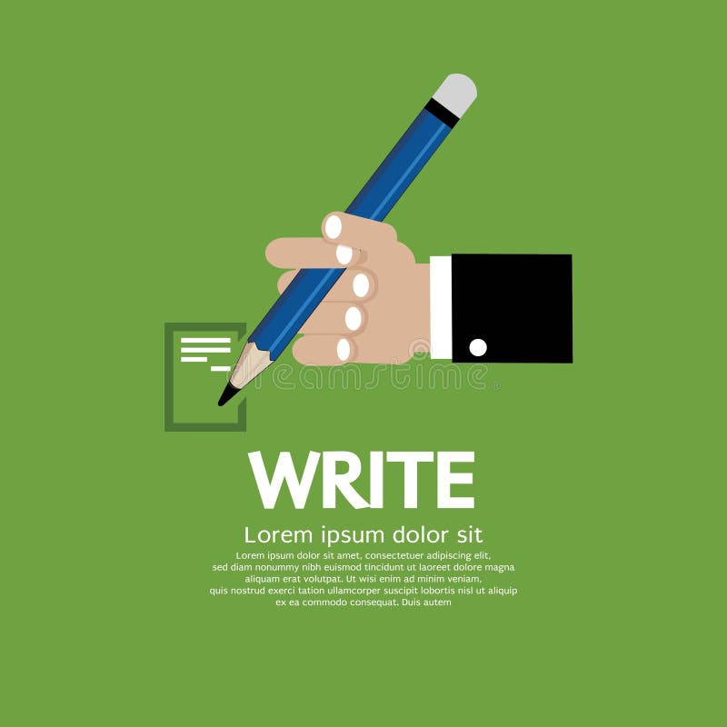 Main tenant un crayon. illustration libre de droits Main tenant un crayon. illustration libre de droits