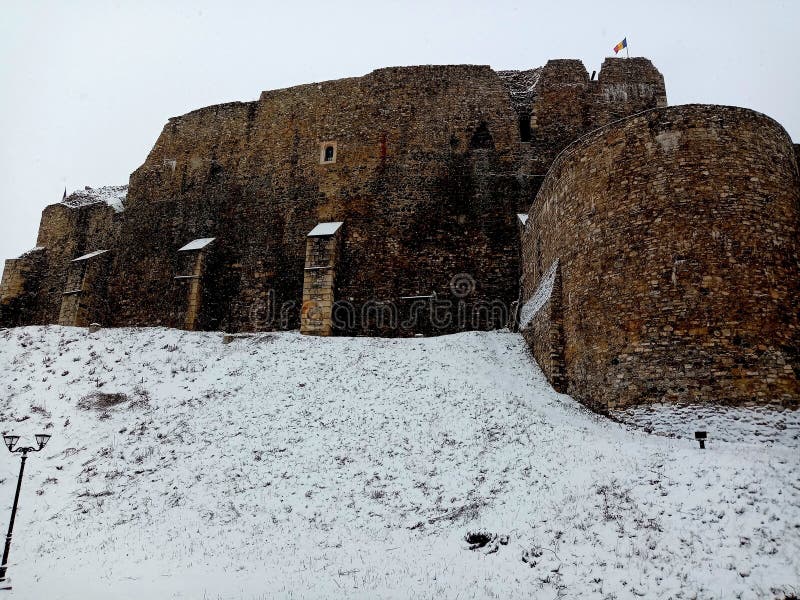 Neamt Citadel Ruins and Museum.Romania Editorial Stock Photo