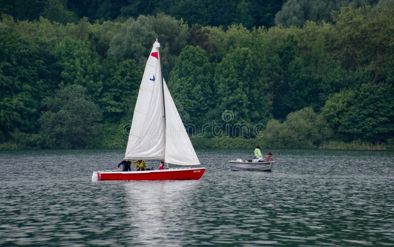 sailboat at Lake Constance (Bodensee, Konstanz) Mainau island. Germany stock images sailboat at Lake Constance (Bodensee, Konstanz) Mainau island. Germany stock images