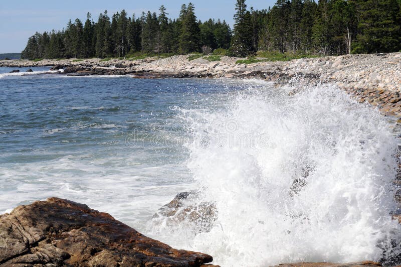 Maine ocean stock image. Image of seaside, beach, coastline - 16109627