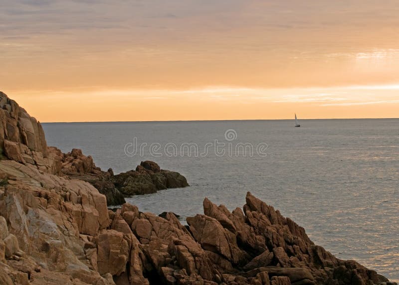 Maine seacoast at dawn