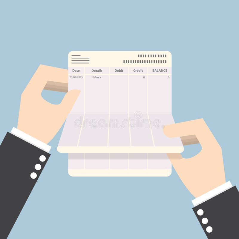 Mains d'homme d'affaires tenant le carnet sans l'équilibre illustration stock Mains d'homme d'affaires tenant le carnet sans l'équilibre illustration stock