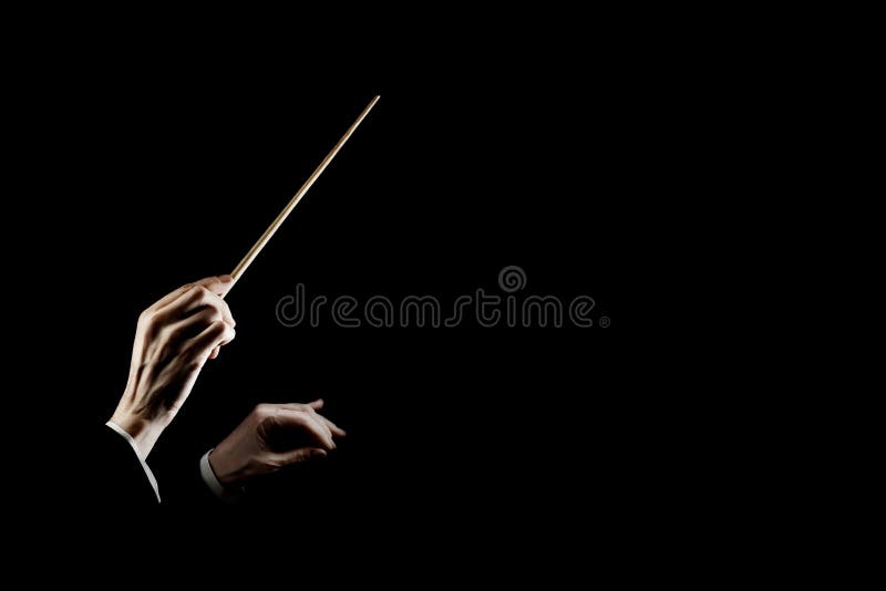 Mains de conducteur avec le bâton d'isolement photographie stock Mains de conducteur avec le bâton d'isolement photographie stock