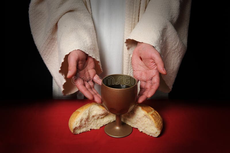 Mains de Jésus et de communion