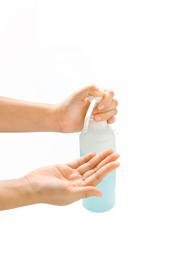 Mains de lavage avec du savon liquide images stock Mains de lavage avec du savon liquide images stock