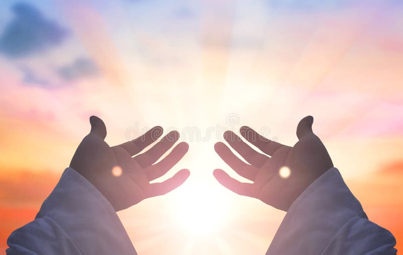 Mains de silhouette de Jesus Christ images stock Mains de silhouette de Jesus Christ images stock