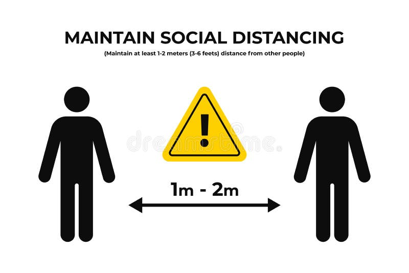 Maintain social distancing. Keep safe distance in public. Social distancing prevention to protect from coronavirus, covid-19