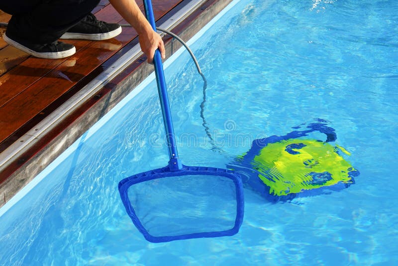 Hotel Staff Man Worker Cleaning the Pool Stock Image Image of duties