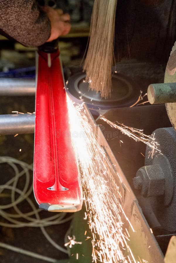 Grinding skis stock image. Image of detail, skis, maintenance 37625275