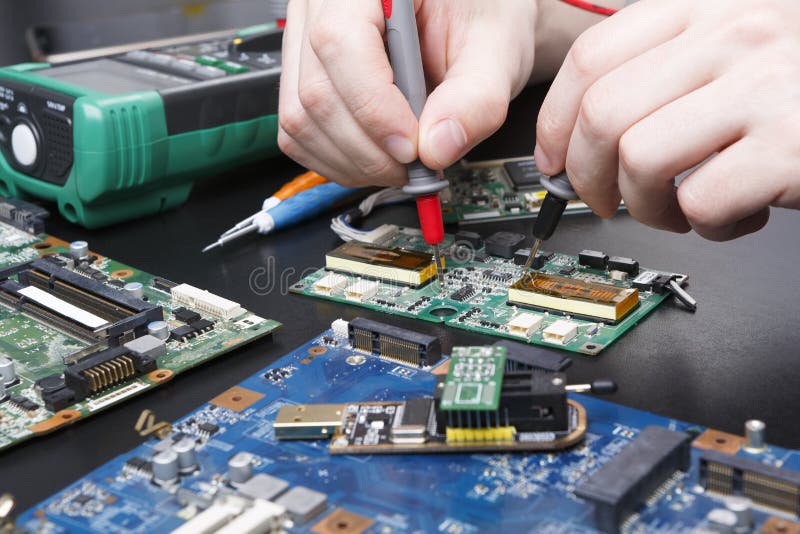 Testing an Electronics Circuit Board Stock Image Circuit Diagram