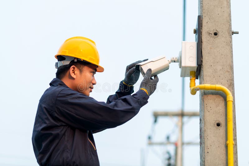 Technician Vacuum Pump Evacuates and Checking Air Conditioner, after