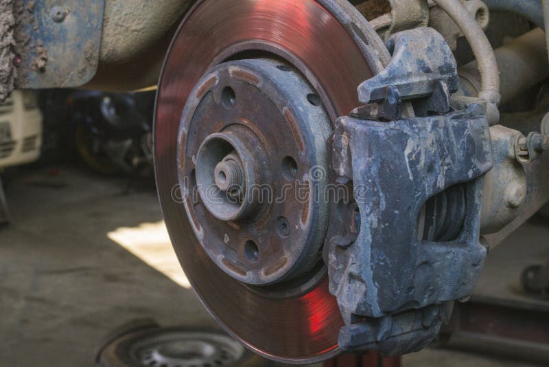 Maintenance on Used Car Brakes Stock Photo Image of travel