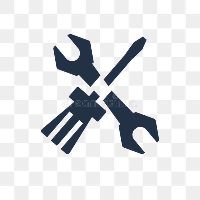 Maintenance Vector Icon Isolated On Transparent Background Main Stock